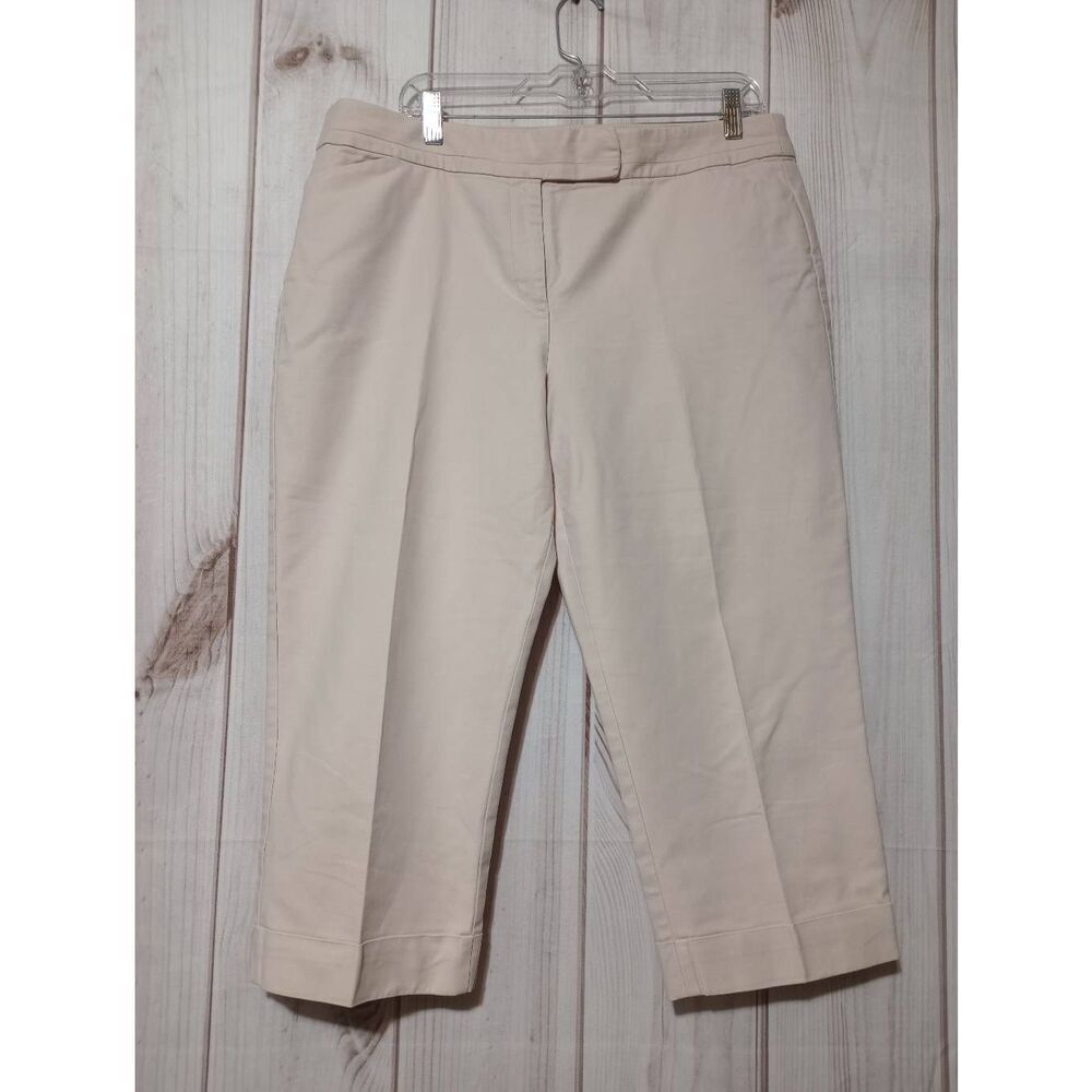 Ann Taylor Pants Ladies 16 Cream Capri Signature